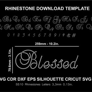 Strass lettertype Letters alfabet gezegend cursief handschrift bruiloft bruid lettertype silhouet Cricut Svg sjabloon Download digitaal bestand SS10 lettertype