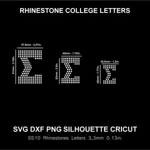 Rhinestone Greek Font Letters Alphabet Silhouette Cricut Svg Png Dxf ...