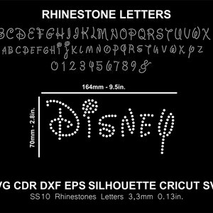 Rhinestone Letters Font Alphabet Single Line Silhouette Cricut Svg Dxf Cut Template Download Cutting Digital File SS10 Font