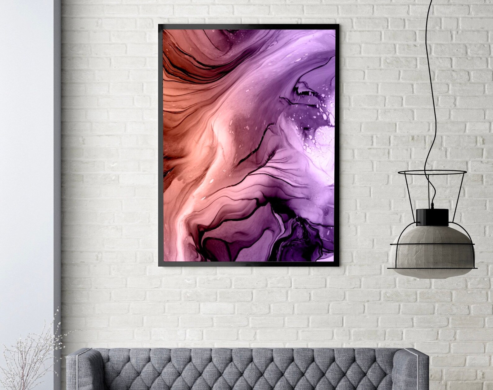Alcohol Ink Inspired Wall Art Print Etsy