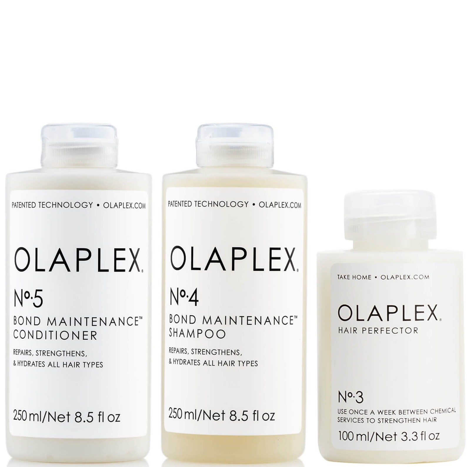 OLAPLEX juego de 3 . No. 3 Cabello perfector . No.4 Champú