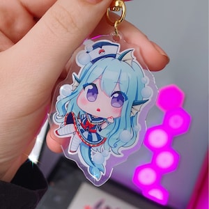 Custom Acrylic Keychains Clear Cartoon Photo Anime Customized Logo Keychain  Personalized Design Keyring Gift
