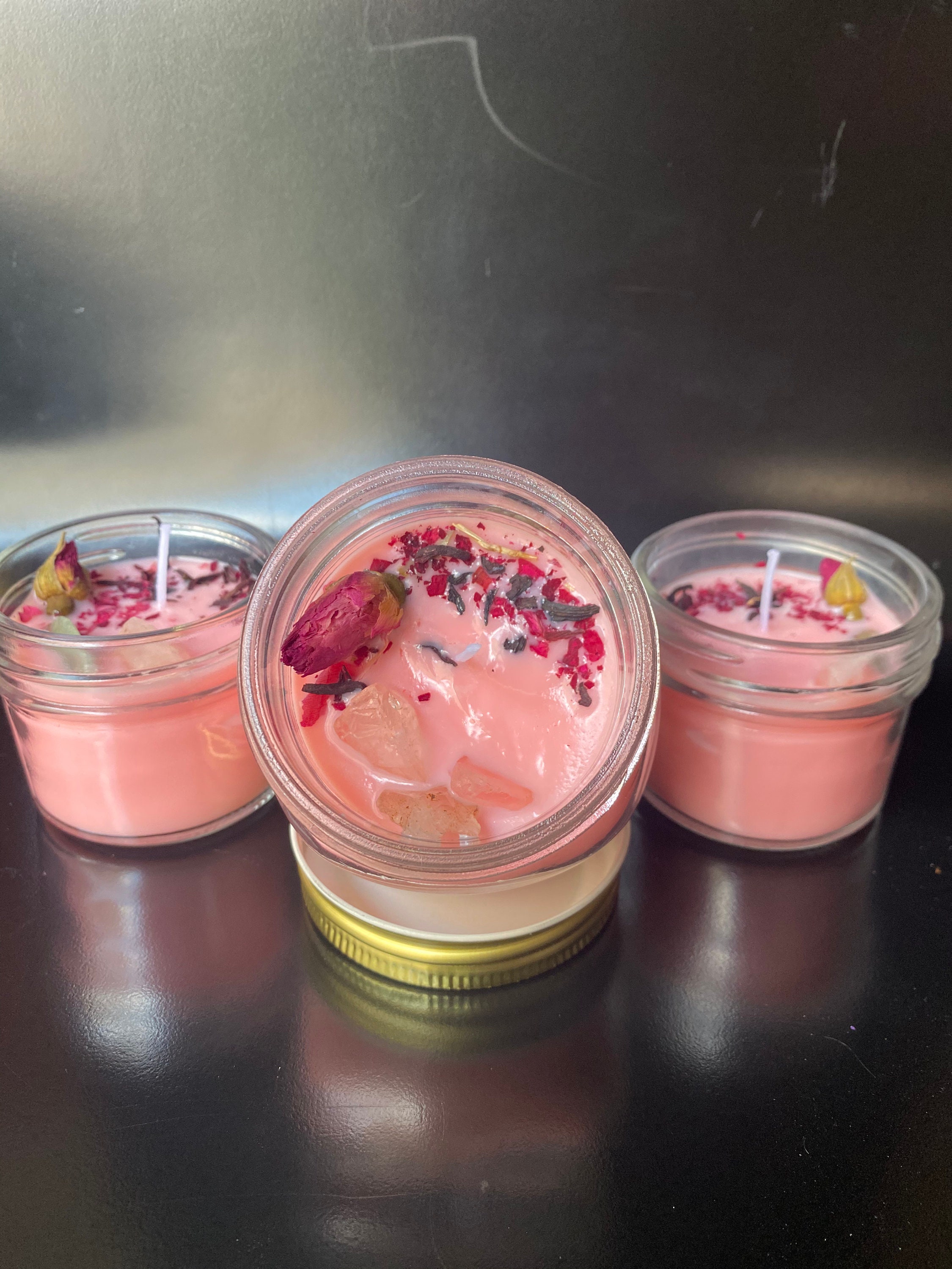 Rose petal scented candle Etsy