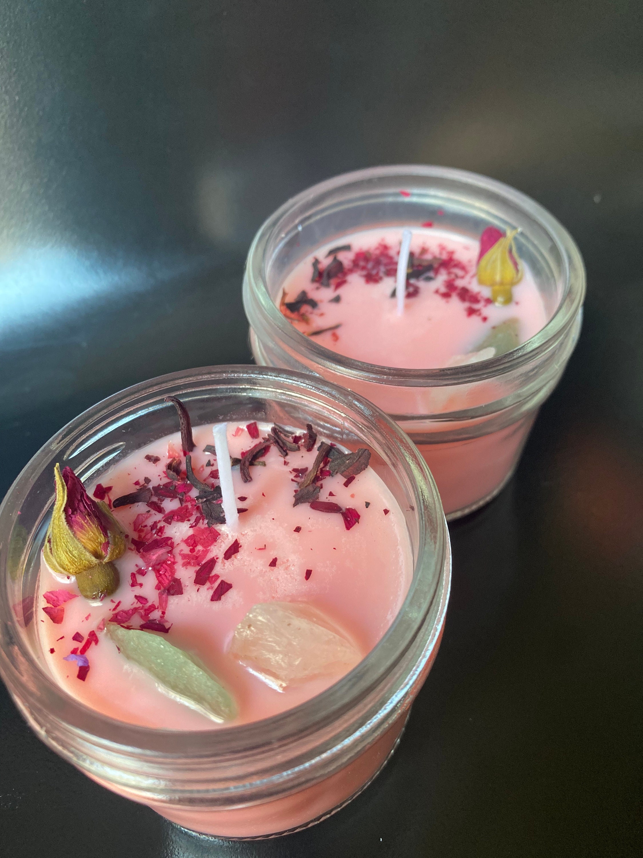 Rose petal scented candle Etsy