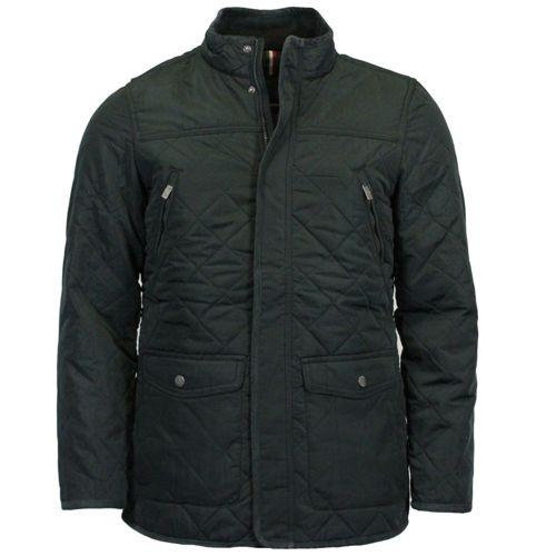 Mens Diamond Quilted Fleece Lined Jacket Etsy