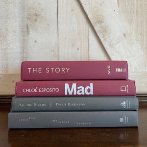 Hibiscus and Gray Book Bundle AS PICTURED, Real books for decorating