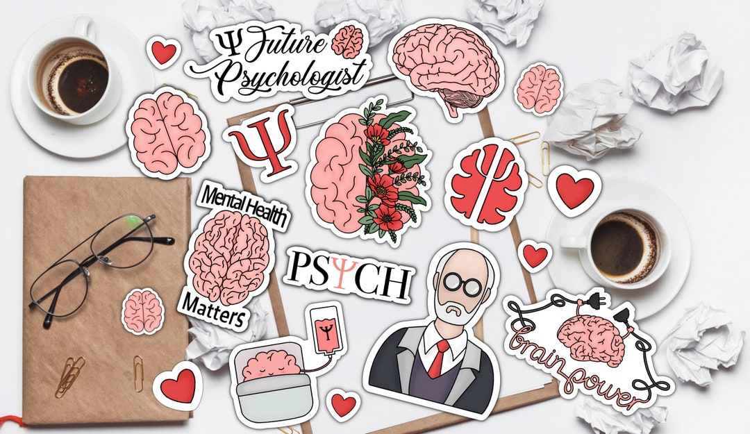 Psychology Printed STICKERS Set, Psychology Student Stickers, Bullet
