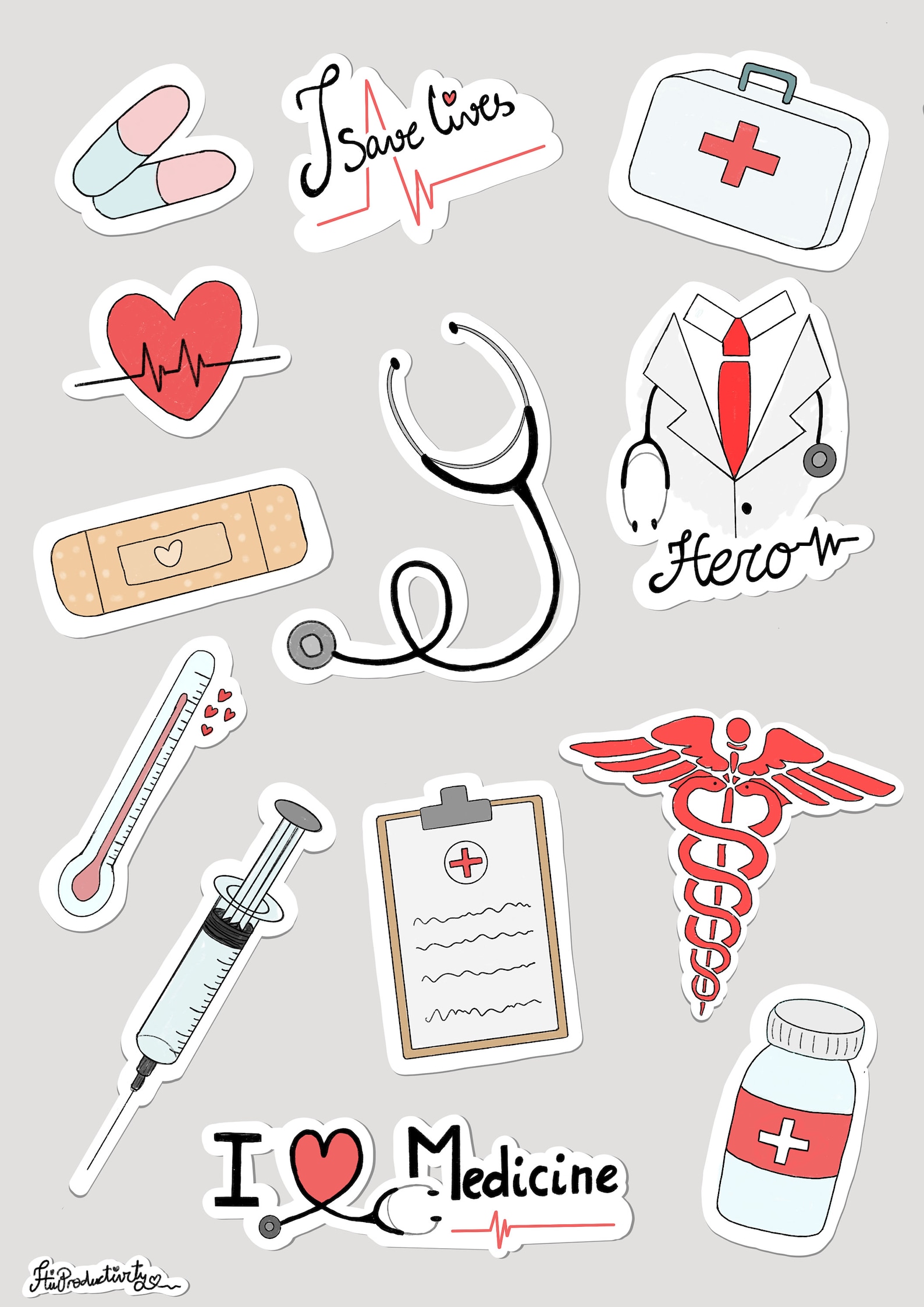 Medical DIGITAL STICKERS for digital planner and printing | Etsy