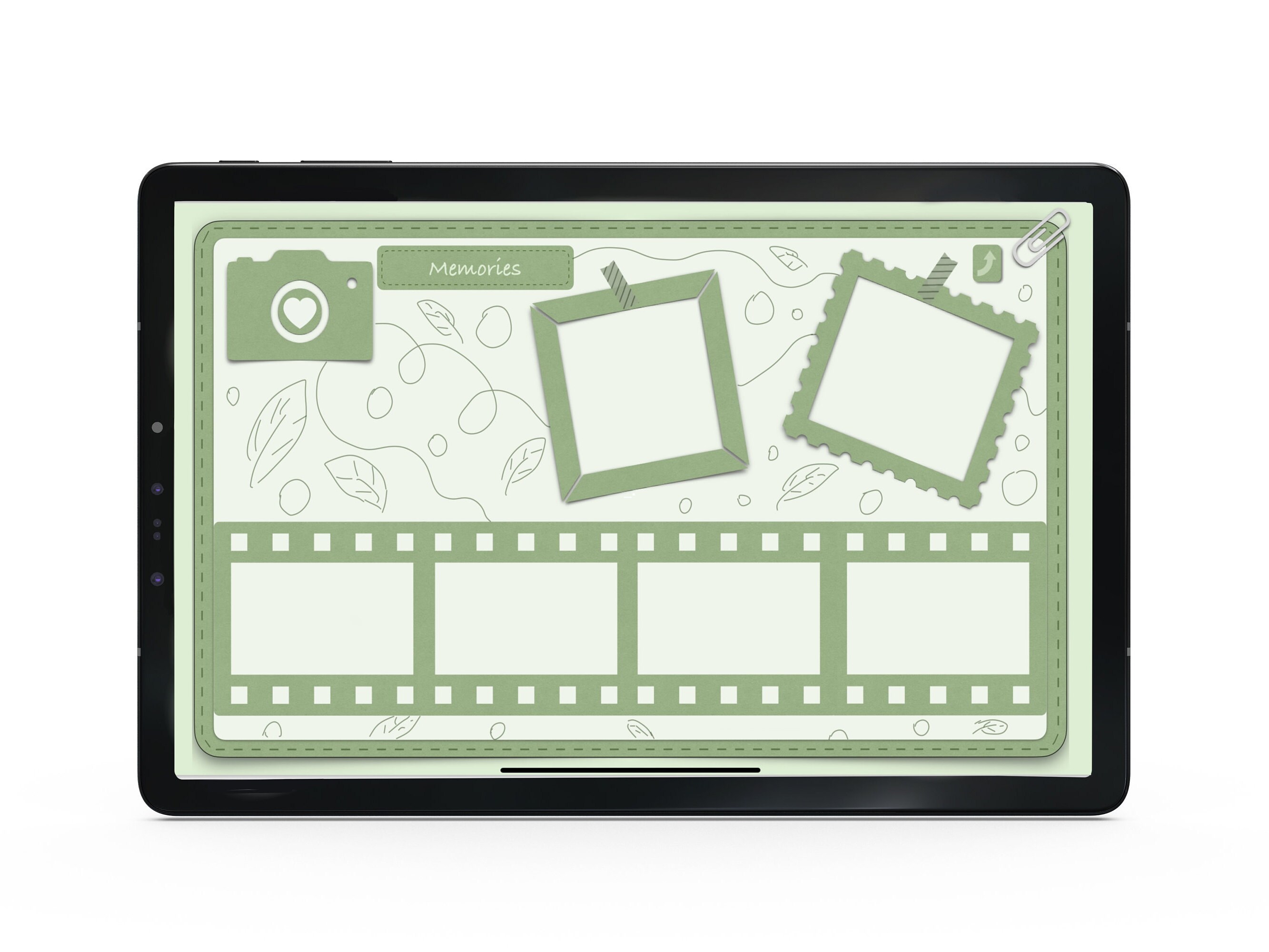 Mint Green Weekly Digital Planner with ideas sheets goals and | Etsy