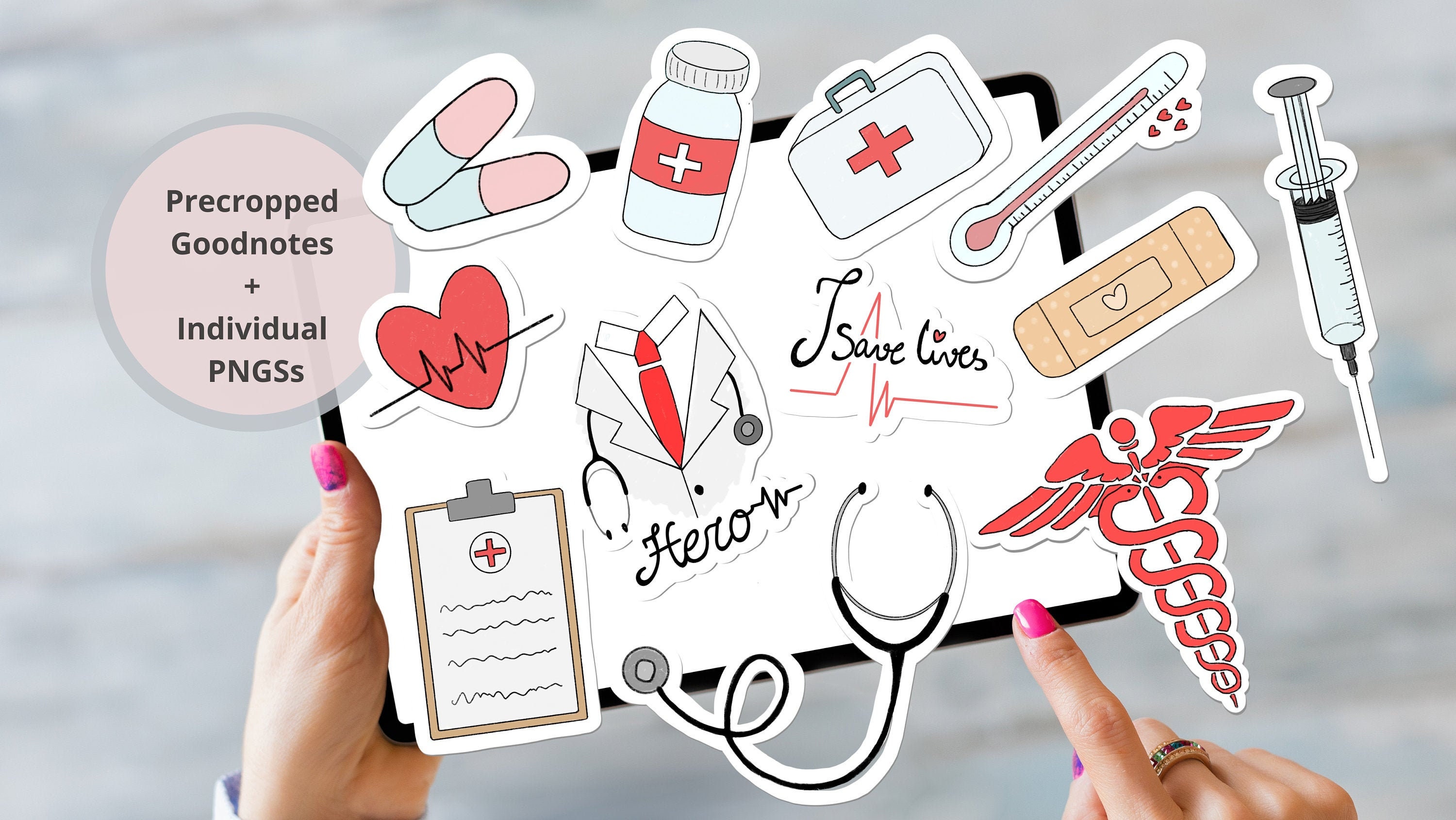 Medical DIGITAL STICKERS for digital planner and printing Etsy France