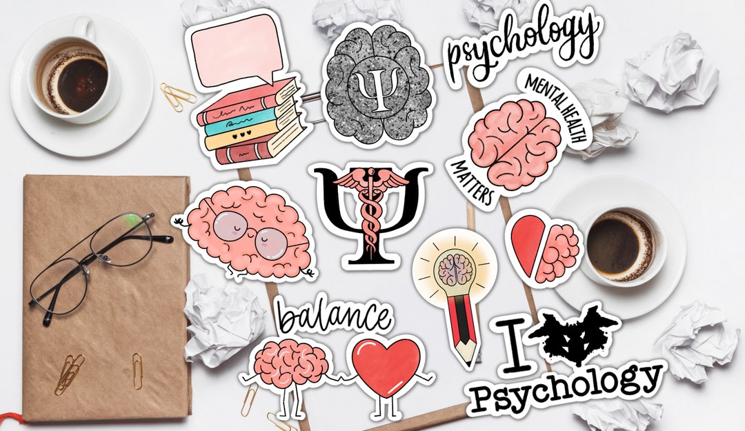 Psychology Printed STICKERS Set, Psychology Student Stickers, Bullet
