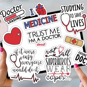 Medical Quotes DIGITAL STICKERS for digital planner, Precropped GoodNotes/PNG files med student, doctor stickers