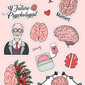 Psychology DIGITAL STICKERS for Digital Planner, Pre-cropped Goodnotes