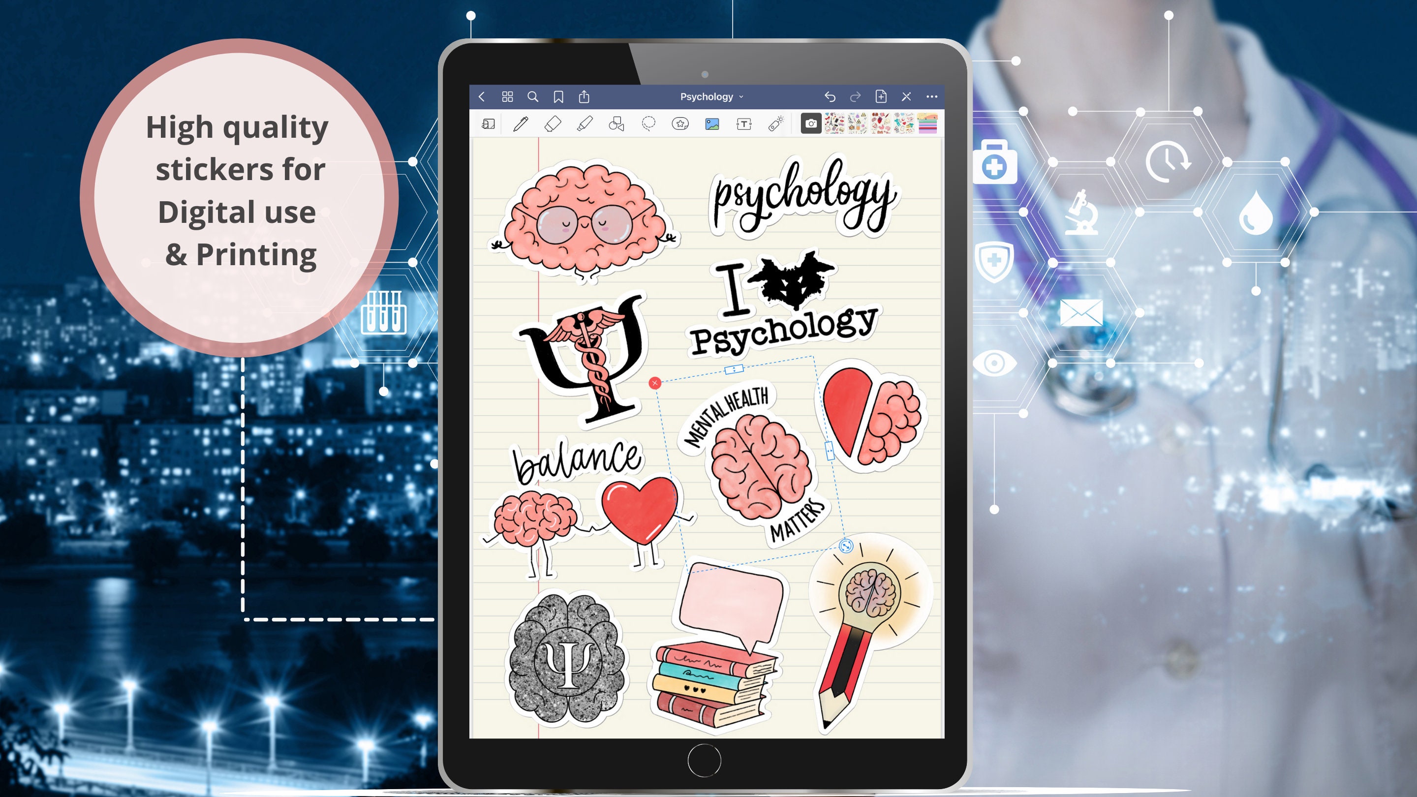 Psychology DIGITAL STICKERS for Digital Planner and Printing - Etsy UK