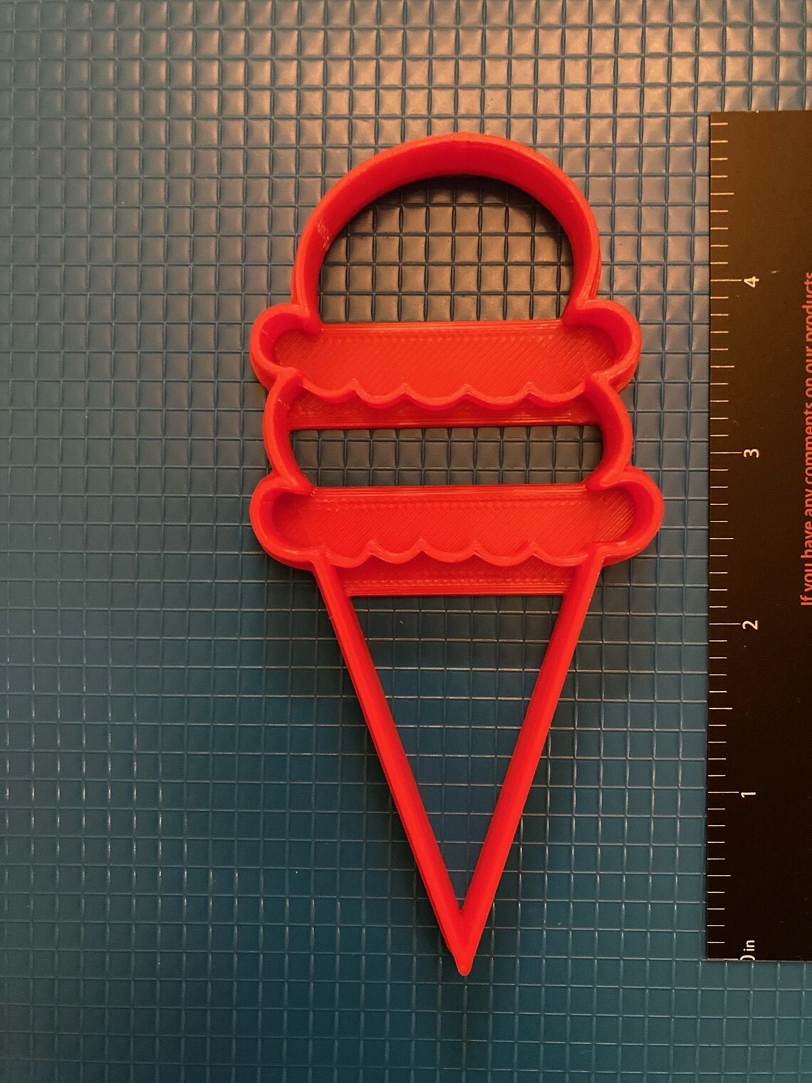 Waffle Cone Ice Cream Cookie Cutter Etsy