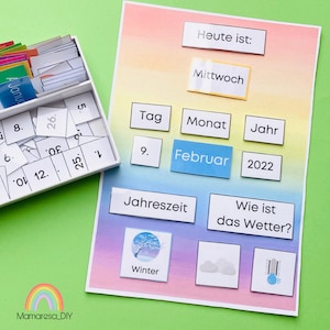 Montessori calendar days months weather ritual
