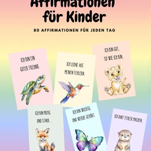 80 Afirmaciones Positivas para Niños – PDF para Imprimir Tarjetas de Ánimo Diarias Mindfulness para Niños Fortaleciendo la Autoconfianza
