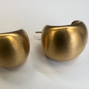 Chunky Thick Gold Hoop Earrings, Lightweight earrings, Matt Gold filled earrings, fine Jewellery,