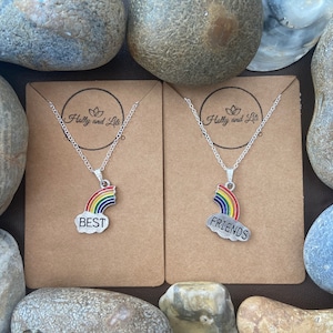 Best Friends Personalised Pendant Necklaces With Alphabet Initial, Best Friends Gifts, BFF, Besty, My Best Friend, Bff, Friends Necklace