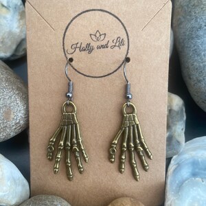 Skeleton Hands Style Halloween Earrings - From Holly And Lili...
