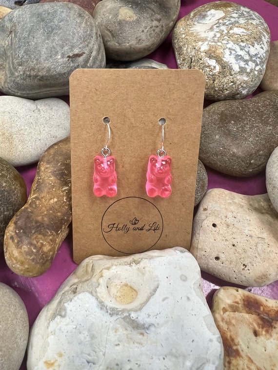 Orecchini A Cerchio Con Orsetto In Argento 925 - Gioielli Orso Regalo Per Donna, Ragazza, Festa Della Mamma