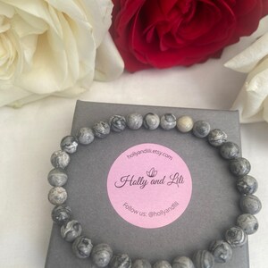 Map Stone Crystal Gemstone Armband, Vertigo Crystal, Bescherming, Moed & Wijsheid, Kalmerende Kristallen, Verwijdert Negativiteit,