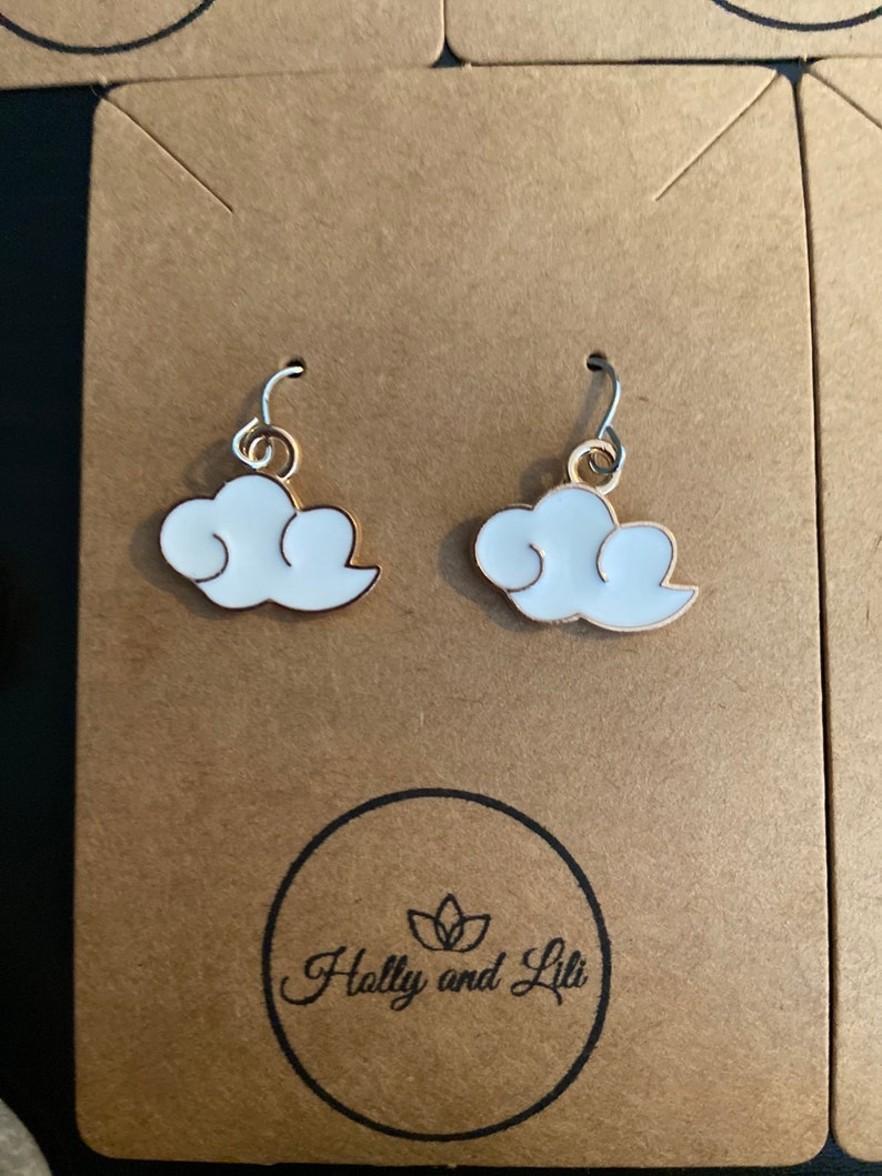 Weather Style Earrings, Cloudy Personalised Earring Hooks, Cloud Earrings, Weather earrings, Cloudy Earrings, Clouds Earrings, Sky Earrings image 7