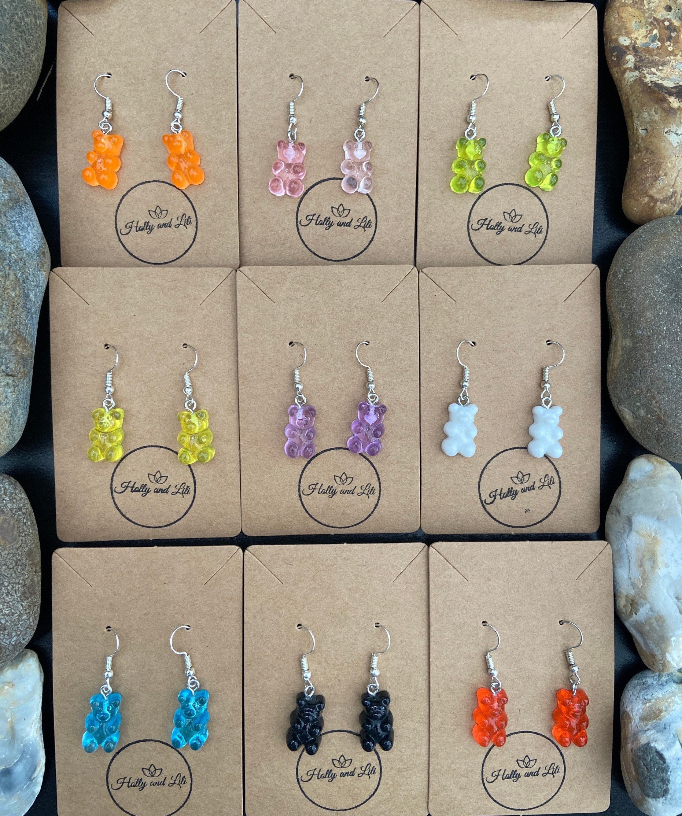 Gummy Bear Earrings /dangle Gummy Bear Earrings / Fish Hook Earrings /  Gummy Bears / Gummy Bear Jewelry /teddy Bear Earrings /gift for Girls 