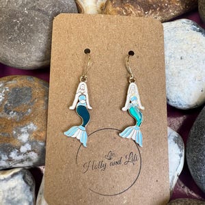 Mermaid Style Novelty Earrings, Personalised Earrings, Fantasy Novelty Earrings, Mermaids, Earring Hooks, Mermaid Hoops, Sea Earrings ,Fish