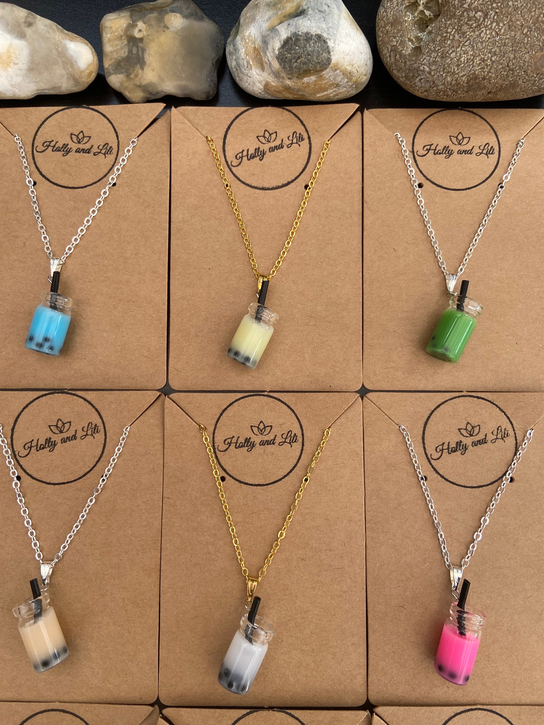 Bubble Tea Necklaces Boba Tea Charm Pendant Necklace 12 Etsy Singapore