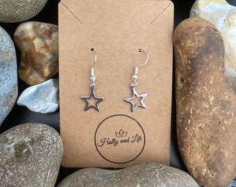 Star Earrings,  Personalised Stars In The Sky Earrings, Planet Earrings, Your A Star Earring Hooks, First earrings, Star Hoops, Gifts For