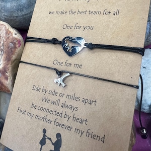 Mummy & Me Wish Bracelets: Dinosaur Gifts, Adjustable Loving Anklets, Partners Gift