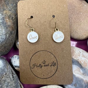 Pendientes de amor, pendientes para enamorados, pendientes de te amo, pendientes de amor con el alfabeto, pendientes novedosos: pendientes de amor personalizados, regalo de te amo para