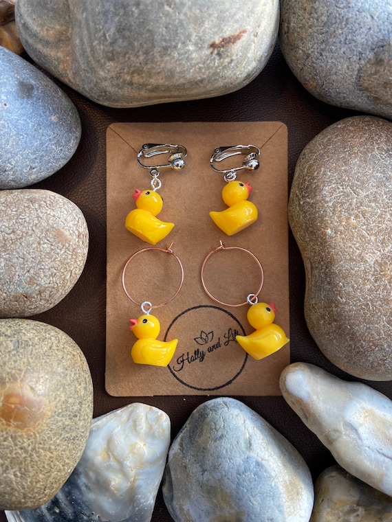 Duck Clip On Hoop Earrings: First Earring Hooks
