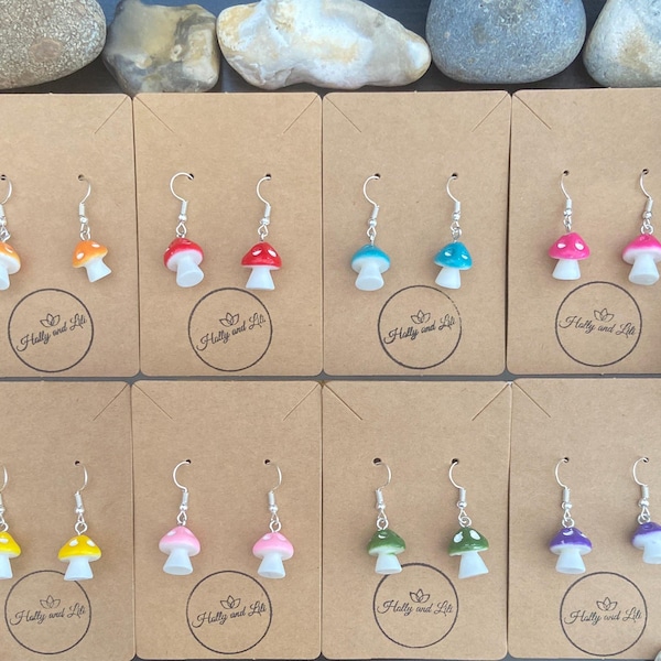 Mini Pilz Ohrringe, Neuheit Pilz Pilz Schmuck