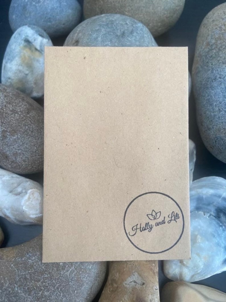 May include: A brown paper envelope with a circular logo that says "Holly and Lili" in a cursive font.