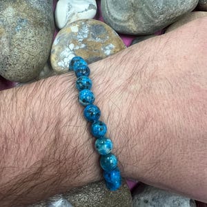 Granit-Kristall-Edelstein-Armband, größere Handgelenkarmbänder, 20-cm-Armband, Geburtsstein, Sternzeichen, Heilkristallarmband