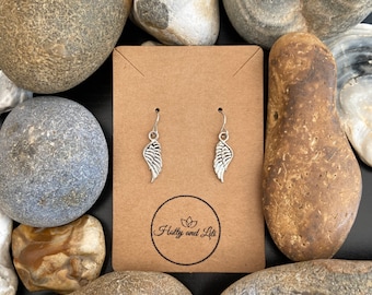 Boucles d’oreilles Angel Wing Silver Style, Boucles d’oreilles personnalisées, Boucles d’oreilles Guardian Angel Wing, Cerceaux Angel, Crochets Angel, Boucles d’oreilles Angel, Cadeau ailé