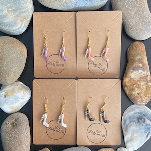 High Heel Shoe Style Earrings, Stiletto Womens Gifts, Personalise your earrings Hooks, Heel Hook Earrings, Stiletto Heels, Glittery Heels