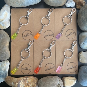 Gummy Bear Novelty Keyrings, Teddy Bear Personalised Keychains, Teddy Bear Charm, Zipper Chains, Novelty Bear Style Keyring, Gummy Keyrings