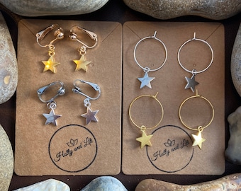 Clip- of ringoorbellen met ster: aanpasbare hemelse sieraden