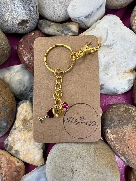 Portachiavi Metallico Con Lettera E - Meta[l]morphose - 3D Glitter Oro - Ideale Per Feste E Regali - 4