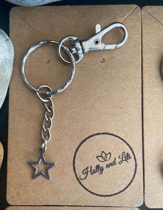 Smile Angel Pewter Keychain - Matte Black, Medium Size, Sentimental Gift For Men & Women