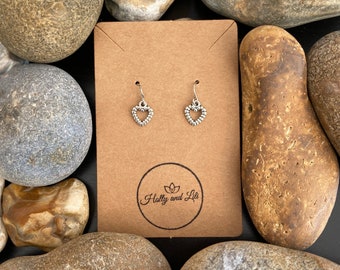 Personalized Heart Earrings: Novelty Style Hooks