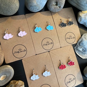 Weather Style Earrings, Cloudy Personalised Earring Hooks, Cloud Earrings, Weather earrings, Cloudy Earrings, Clouds Earrings, Sky Earrings image 3