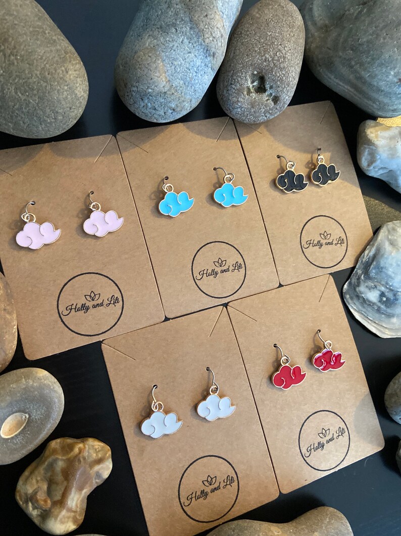 Weather Style Earrings, Cloudy Personalised Earring Hooks, Cloud Earrings, Weather earrings, Cloudy Earrings, Clouds Earrings, Sky Earrings image 3