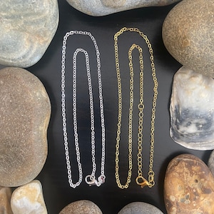Buy Chains - Gold Plated- Silver Plated-Rose Gold Plated - 925 Sterling Silver Many Sizes 16”,18”.20” & 22”