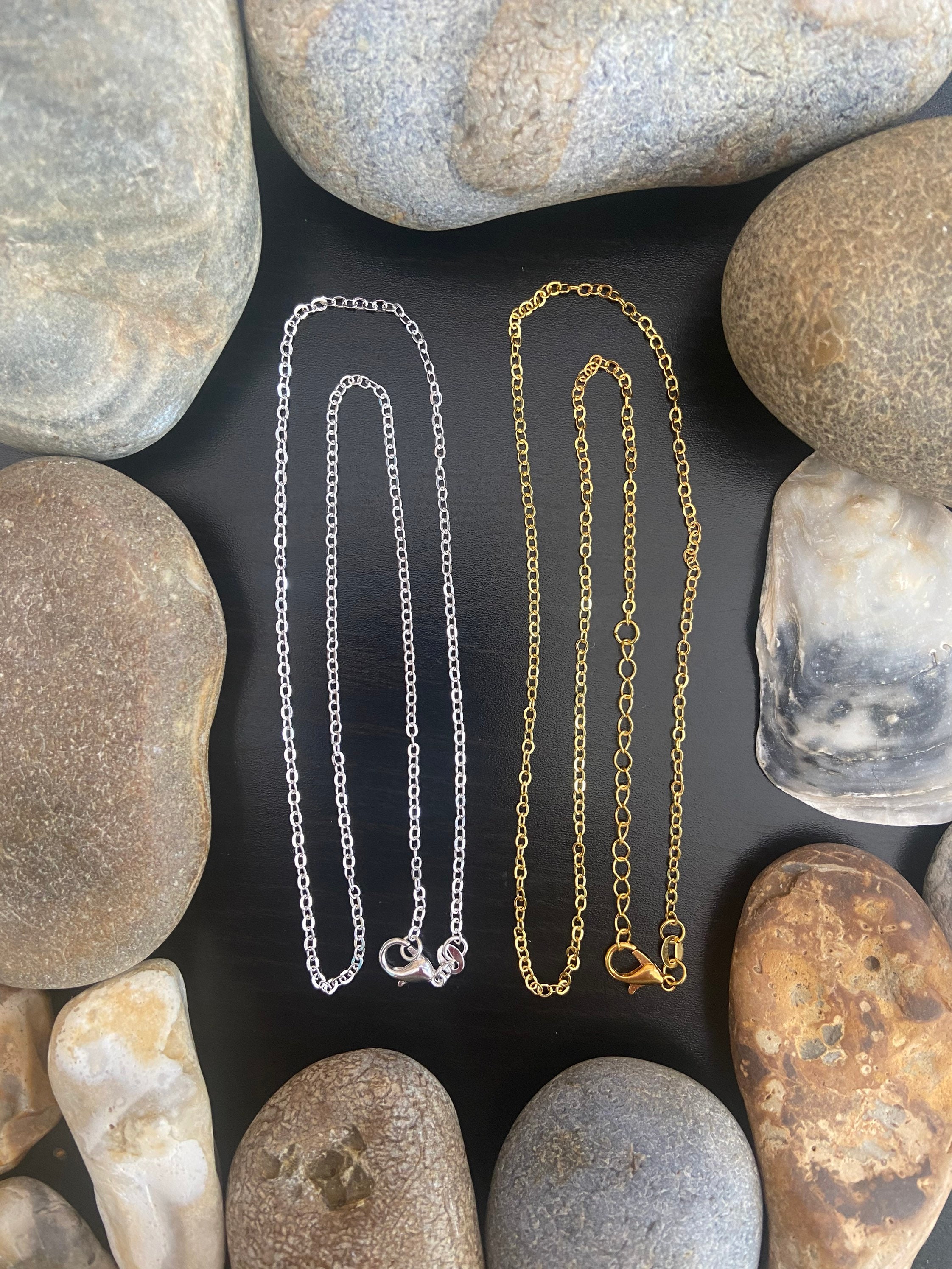 Catenina in argento Sterling placcato in oro rosa, 30,5 - 61 cm e