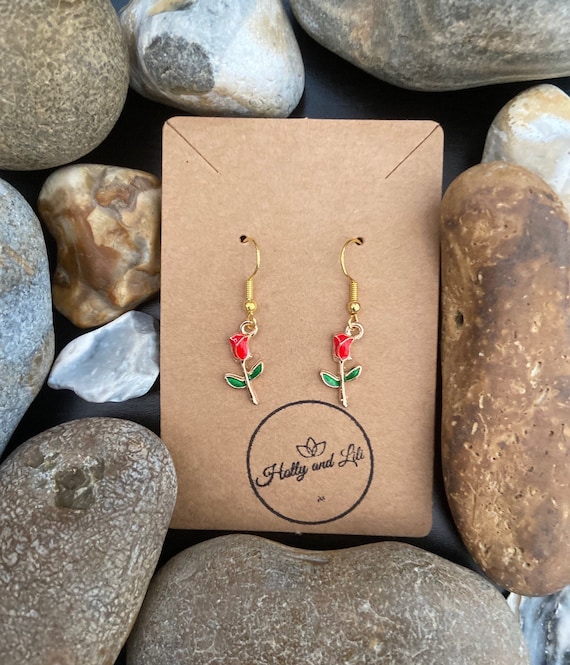 Rock and sale rose earrings