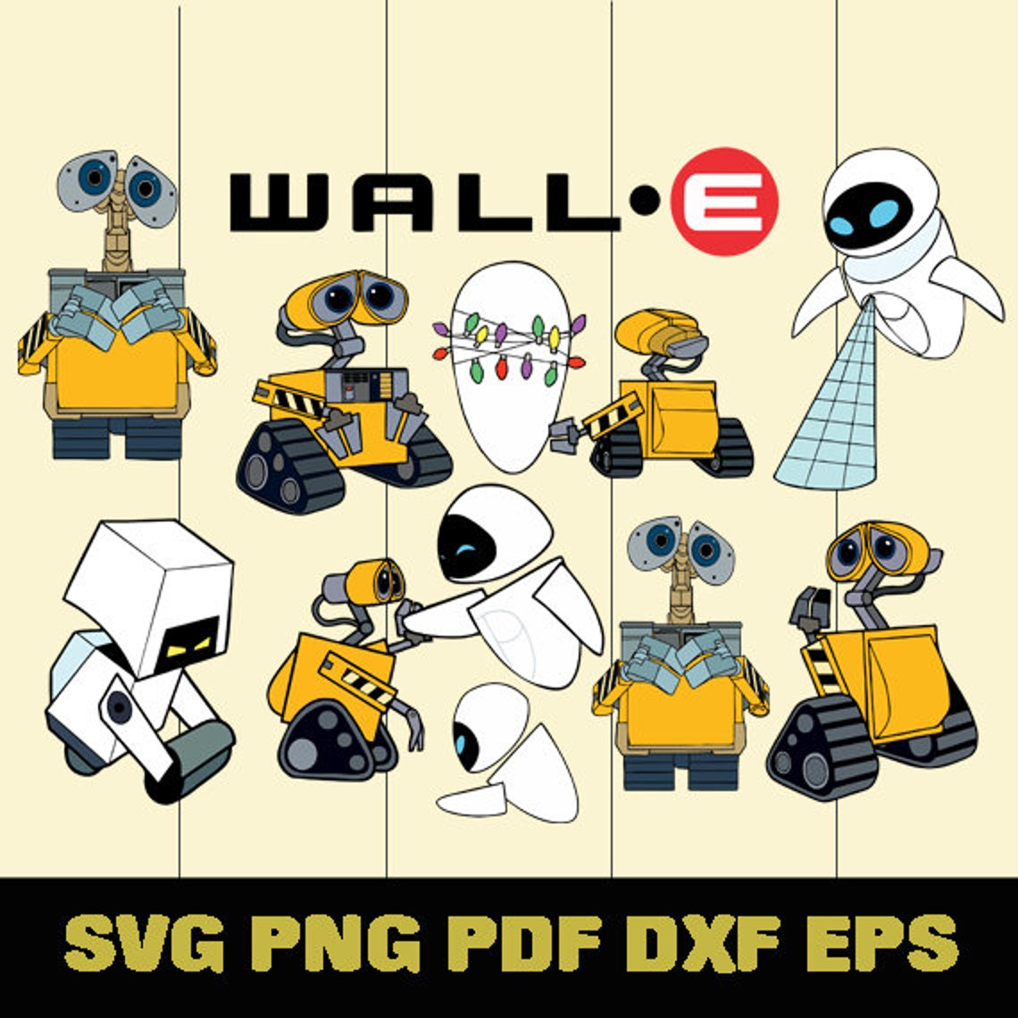 Wall-E SVG Wall-E png wall-e dxf wall-e eps wall-edigital | Etsy
